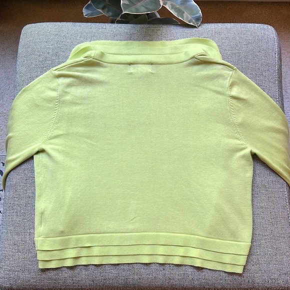 Y2K Ruffle Cardigan In Shade Lime Green, Circa 2007 Size: XL - Picture 10 of 16
